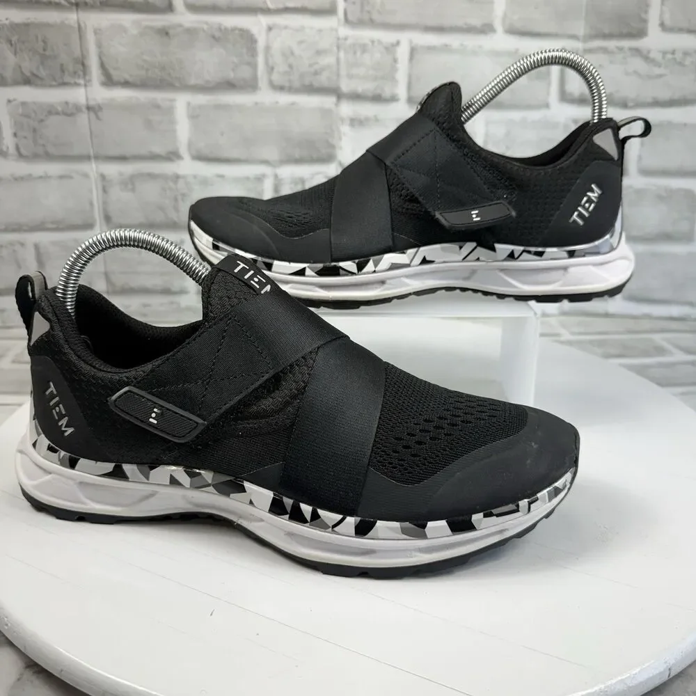 TIEM Athletic Slipstream Indoor Cycling Shoe Black And White Women's 8.5